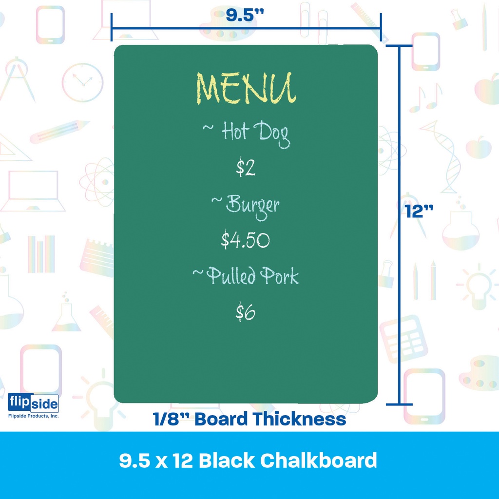 9.5" x 12" Green Chalk Boards 6ct_3