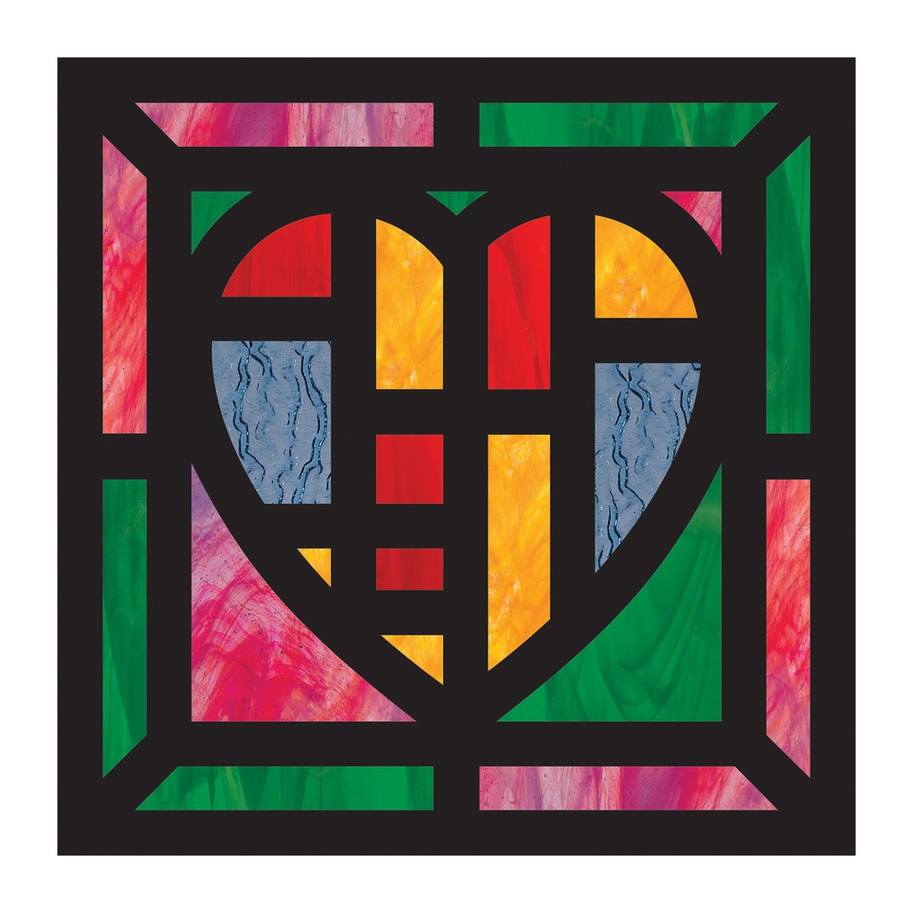 Stained Glass Heart Cardstock Frames_1
