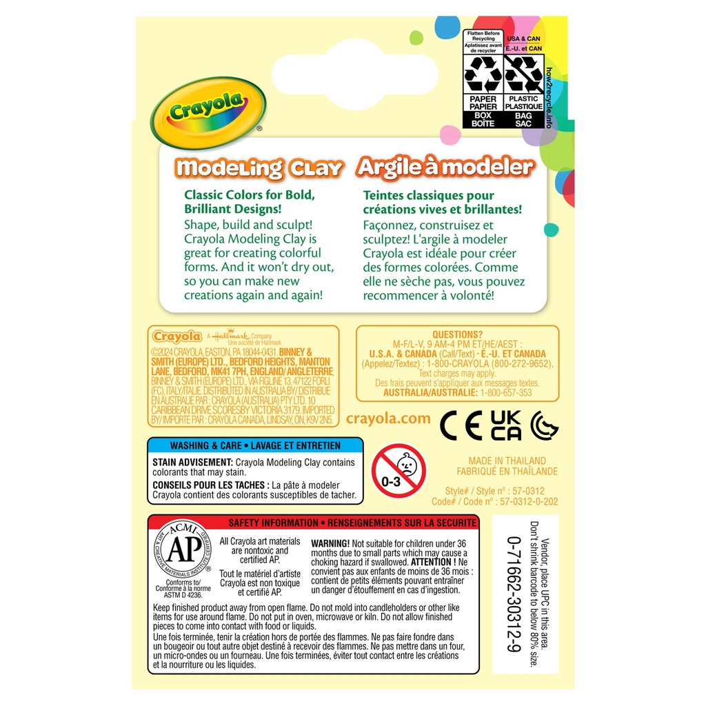 Classic 8 Color Modeling Clay 6ct_3