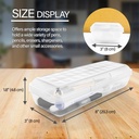 LUCENT 8" Clear Pencil Case Organizer Boxes 12ct_2