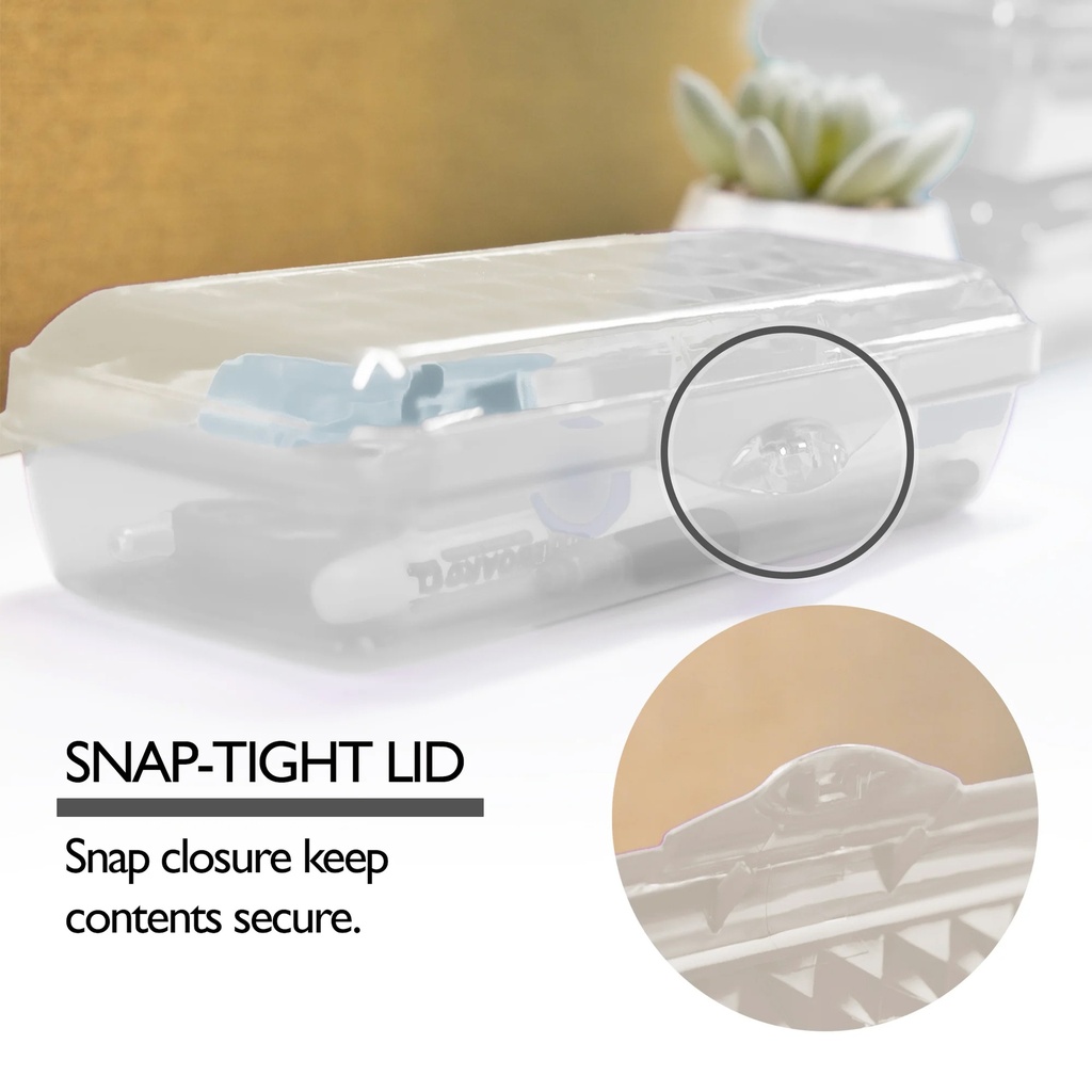 LUCENT 8" Clear Pencil Case Organizer Boxes 12ct_3