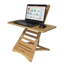 Acacia Wood Laptop Standing Desk with Two Levels.3