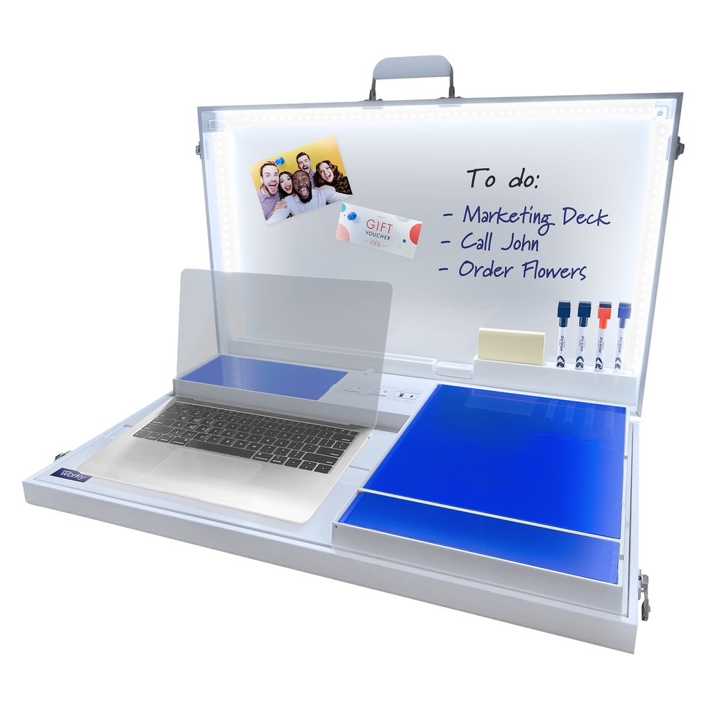 Home Office Portable Workstation Desk with Built-in Storage