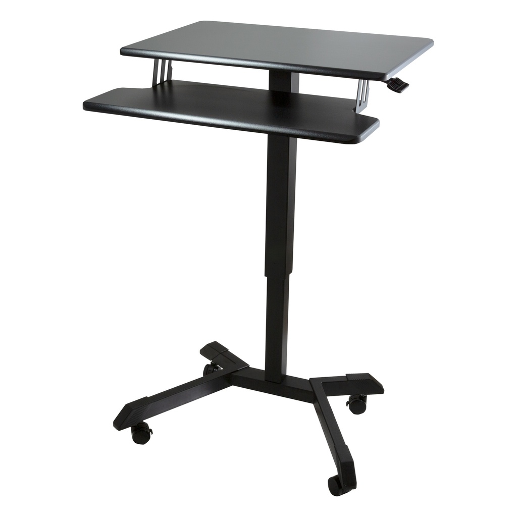 High Rise Mobile Adjustable Standing Desk with Keyboard Tray.2