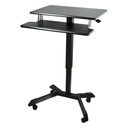 High Rise Mobile Adjustable Standing Desk with Keyboard Tray.2