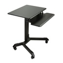 High Rise Mobile Adjustable Standing Desk with Keyboard Tray.3