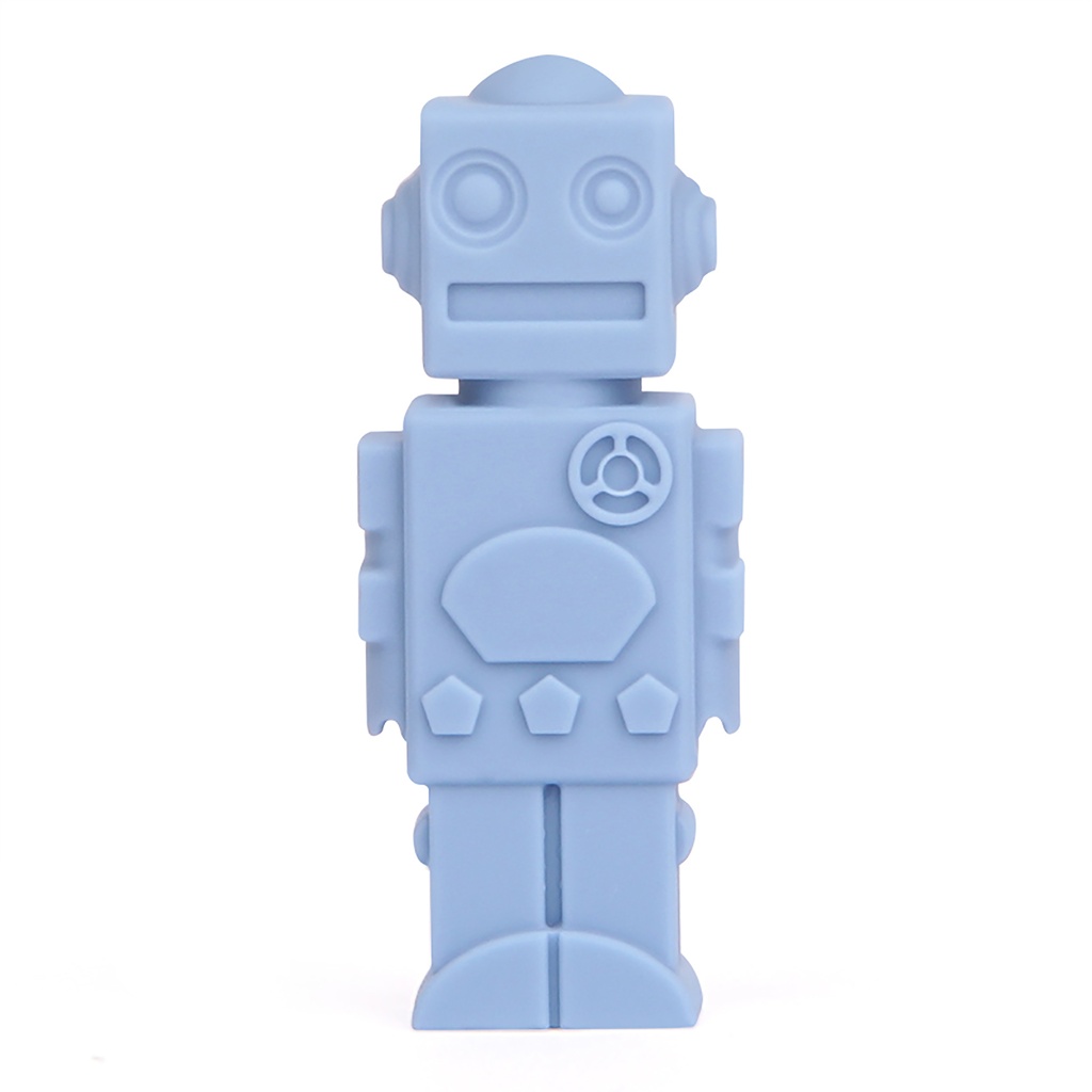 Robot Silicone Chewable Pencil Topper, Pack of 6