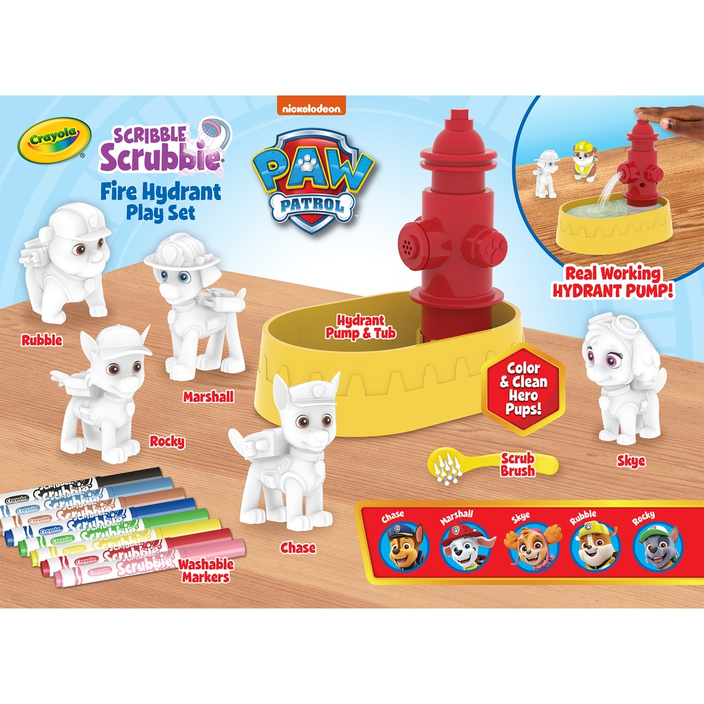 Scribble Scrubbie Paw Patrol Fire Hydrant Playset