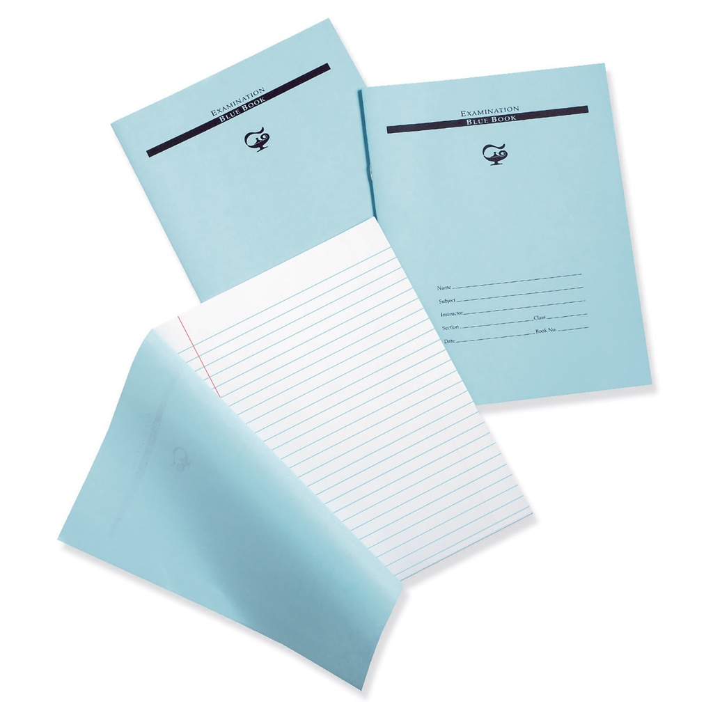 16 Page 8.5" x 11" Examination Blue Books 3/8" Ruled 50ct