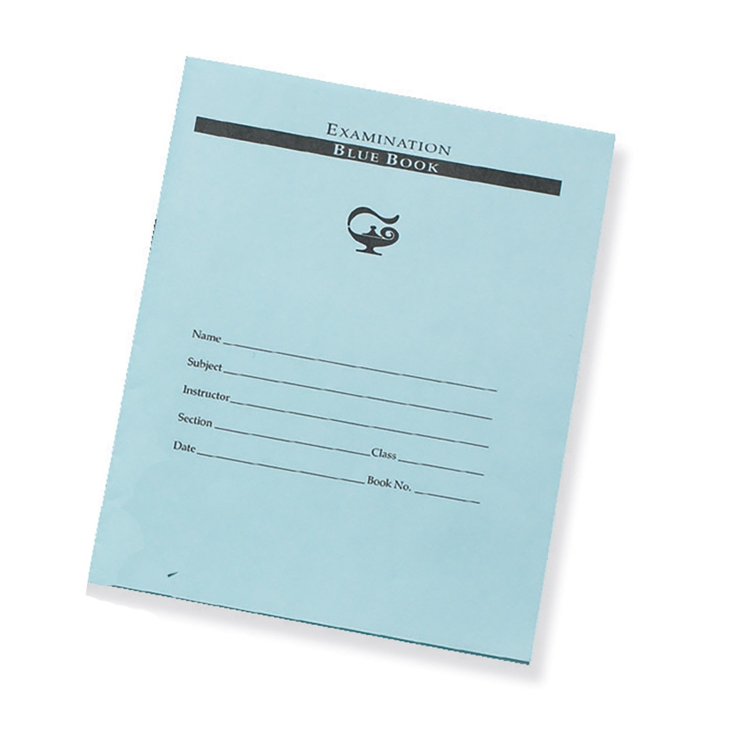 12 Page 7" x 8.5" Examination Blue Book 3/8" Ruled.1