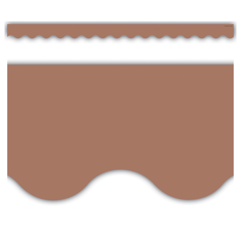 Mocha Scalloped Border Trim