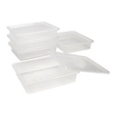 Clear Flat Storage Tray with Lid