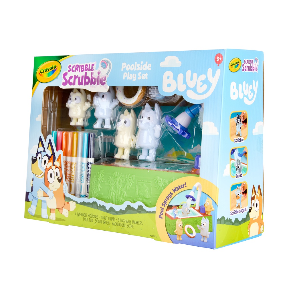 Scribble Scrubbie Bluey Poolside Playset