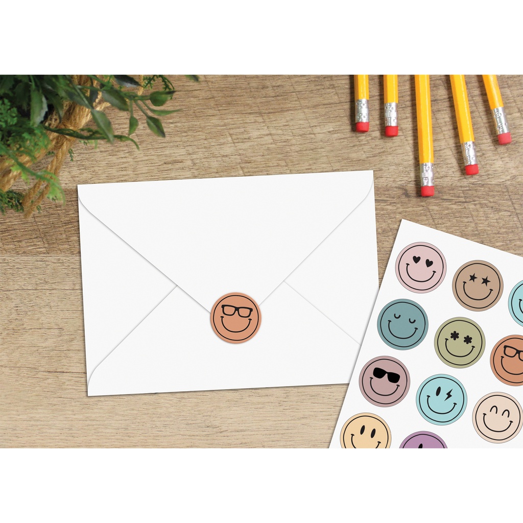 Calming Colors Smiley Faces Stickers.2