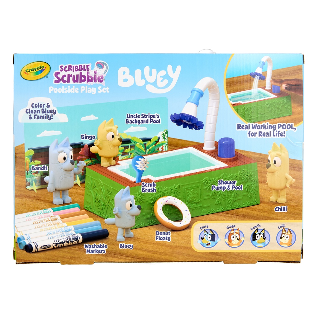 Scribble Scrubbie Bluey Poolside Playset.2