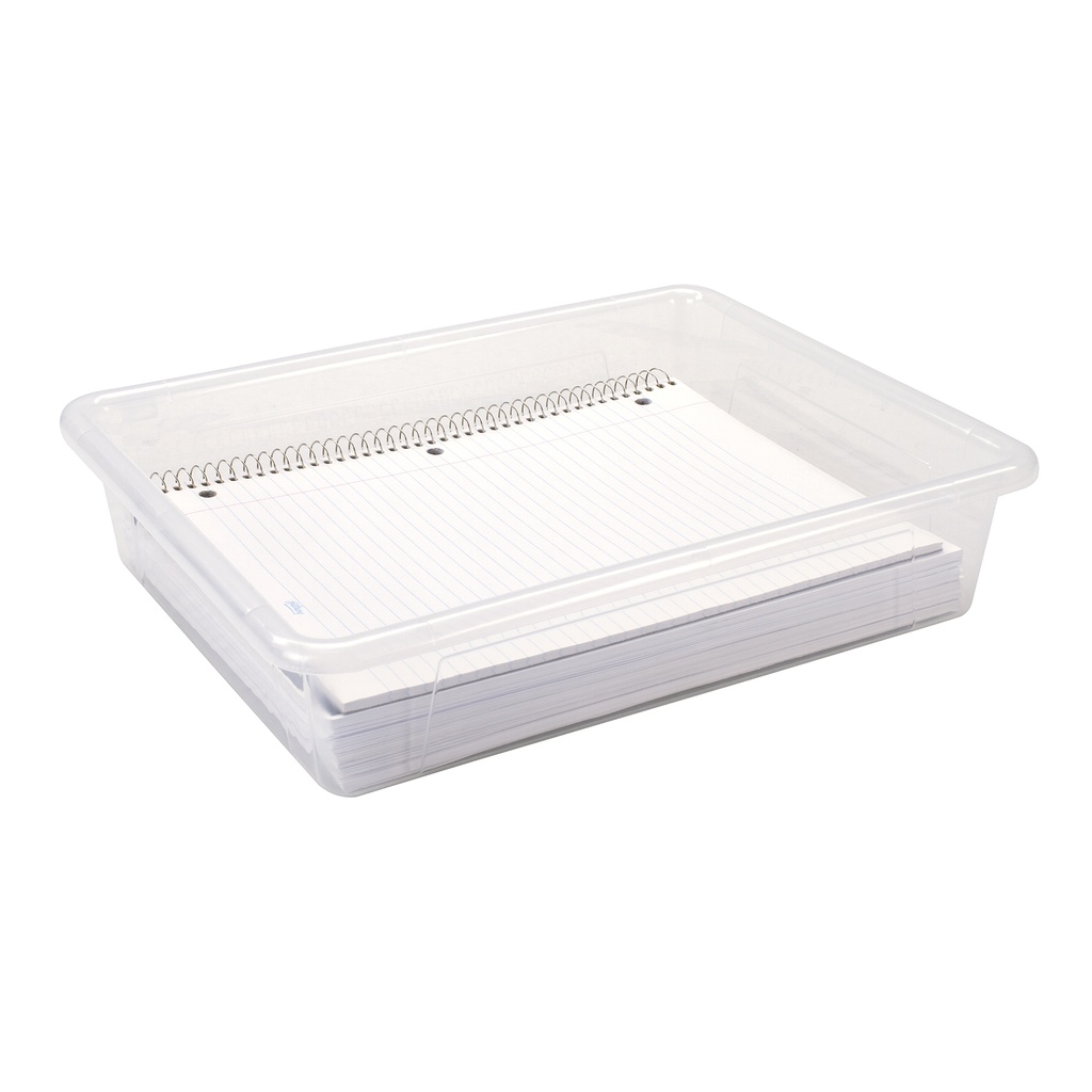 Clear Flat Storage Tray with Lid.1