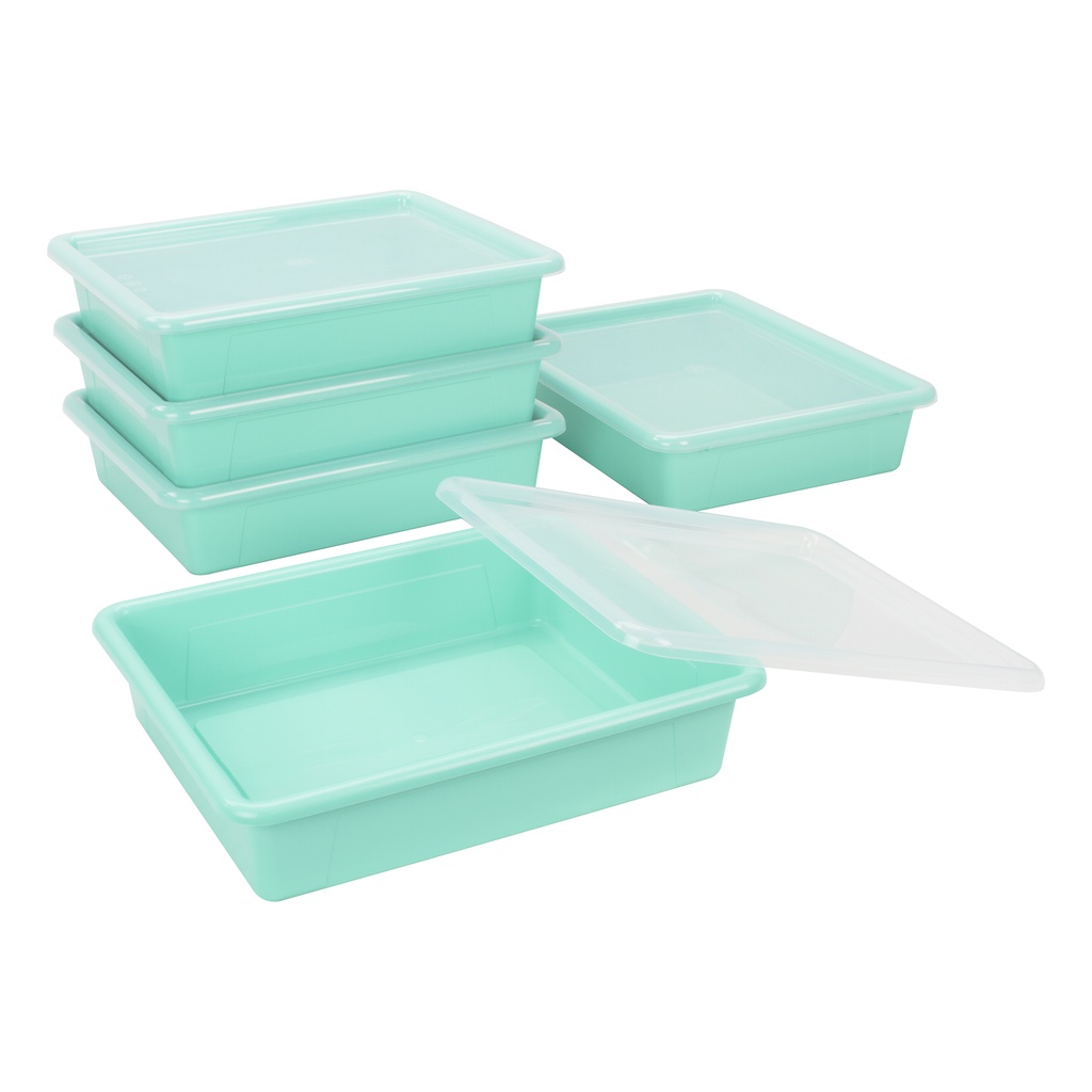 Teal Storage Tray with Lid.1