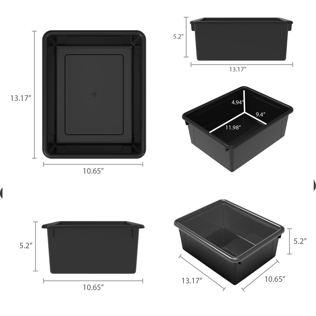 Black Deep Storage Tray.1