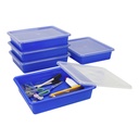 Blue Flat Storage Tray with Lid.1