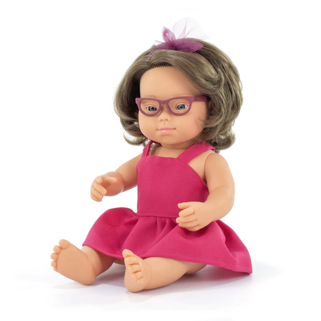 Caucasian Girl with Down Syndrome & Glasses 15" My Friends & Me Baby Doll