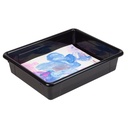 Black Flat Storage Trays Pack of 5