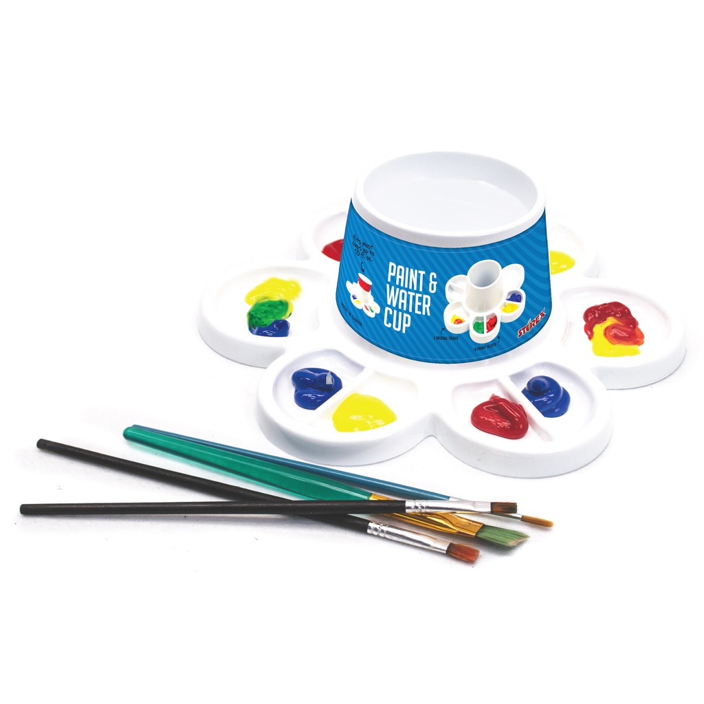 White Paint & Water Cups Pack of 6.2