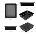 Black Flat Storage Trays Pack of 5.2