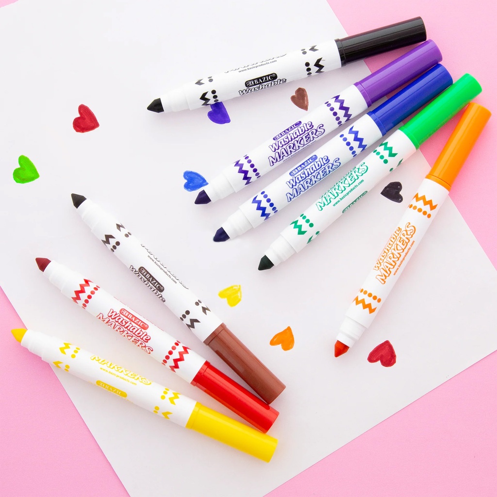 Jumbo Broad Line 8 Color Washable Markers.3