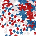 Red, White & Blue Stars Glitter Foam Stickers