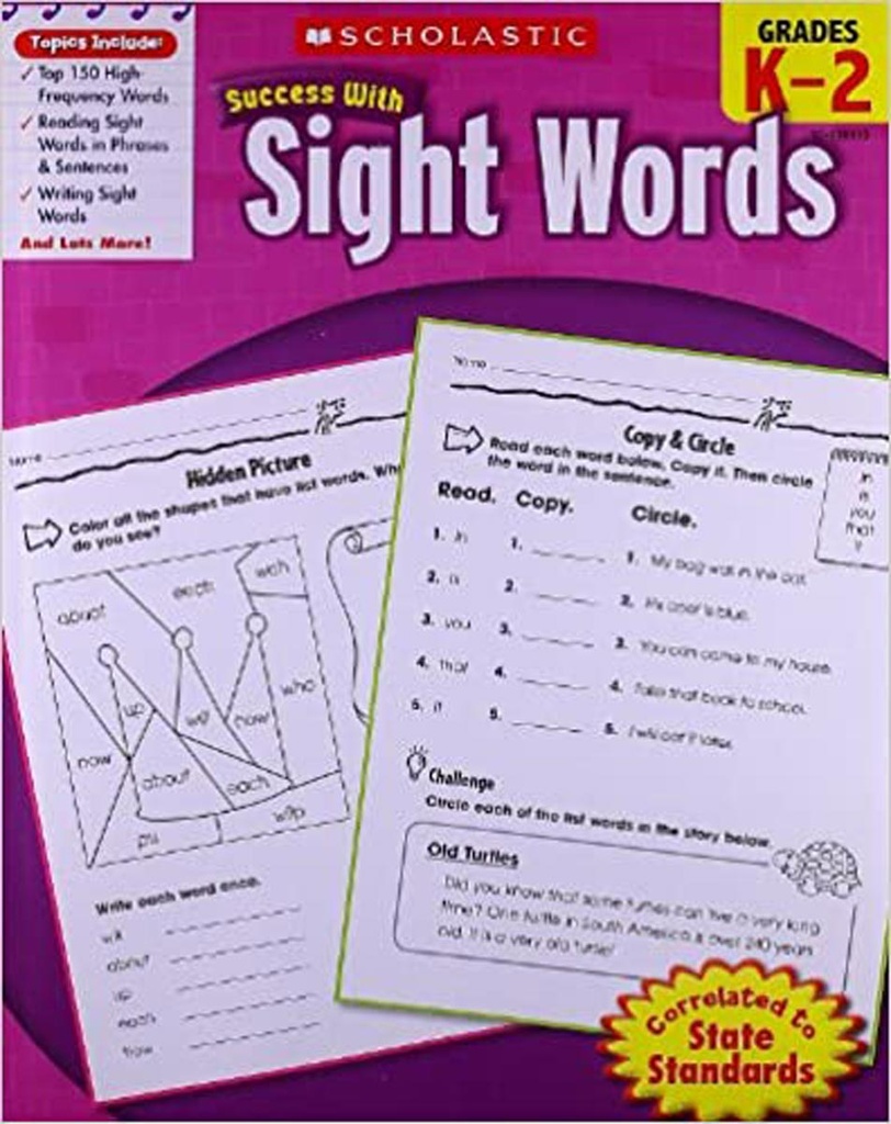 Scholastic Early Learning Success Workbooks, 3 Book Set