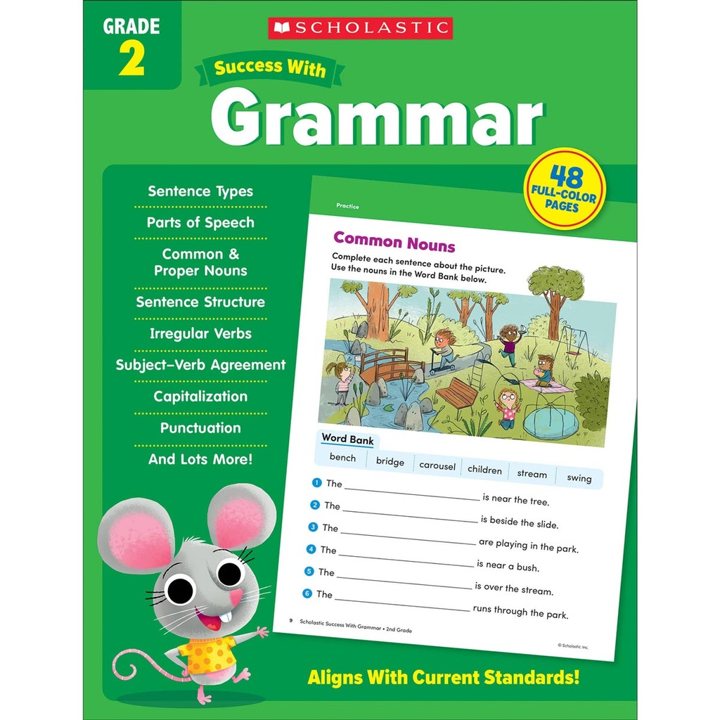 Scholastic Second Grade Success Workbooks, 4 Book Set