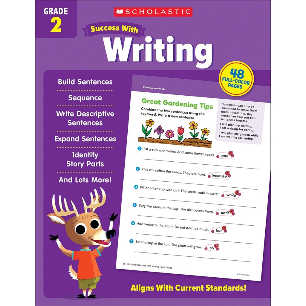 Scholastic Second Grade Success Workbooks, 4 Book Set