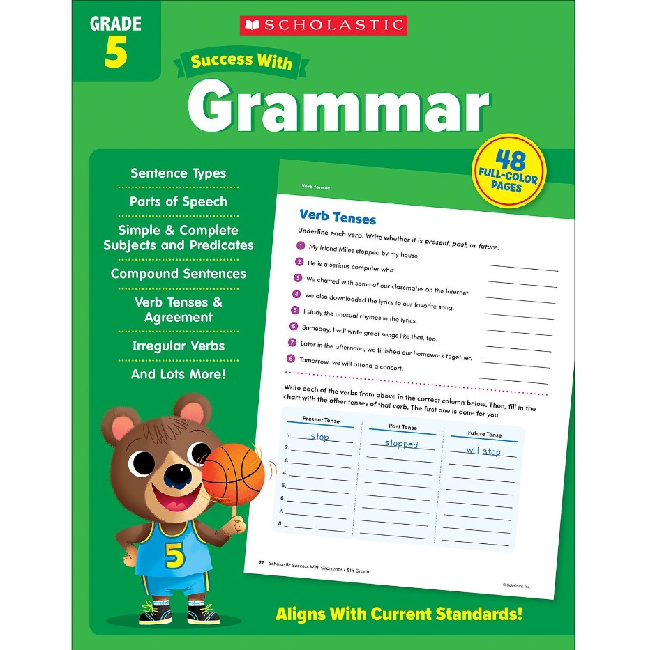 Scholastic Fifth Grade Success Workbooks, 4 Book Set