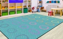Smiley Circle Sampler Abstract Rectangle Rug