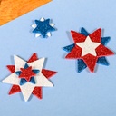 Red, White & Blue Stars Glitter Foam Stickers image number 4