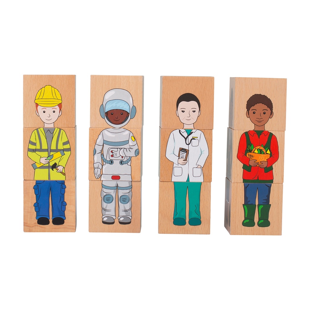 Career Mix 'N’ Match Wooden Blocks