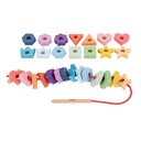 Rainbow Wooden Lacing Shapes