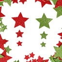 Red & Green Stars Glitter Foam Stickers image number 2