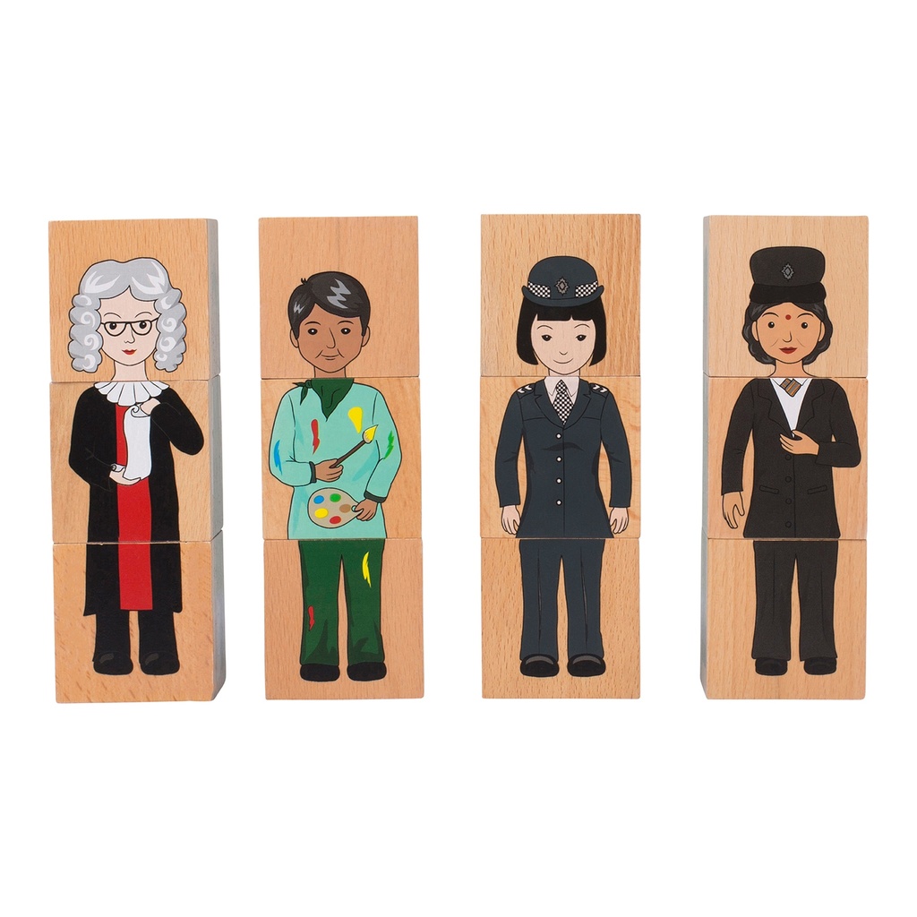 Career Mix 'N’ Match Wooden Blocks image number 2