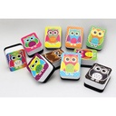 Non-Magnetic Mini Whiteboard Erasers, Color Owls, Pack of 10