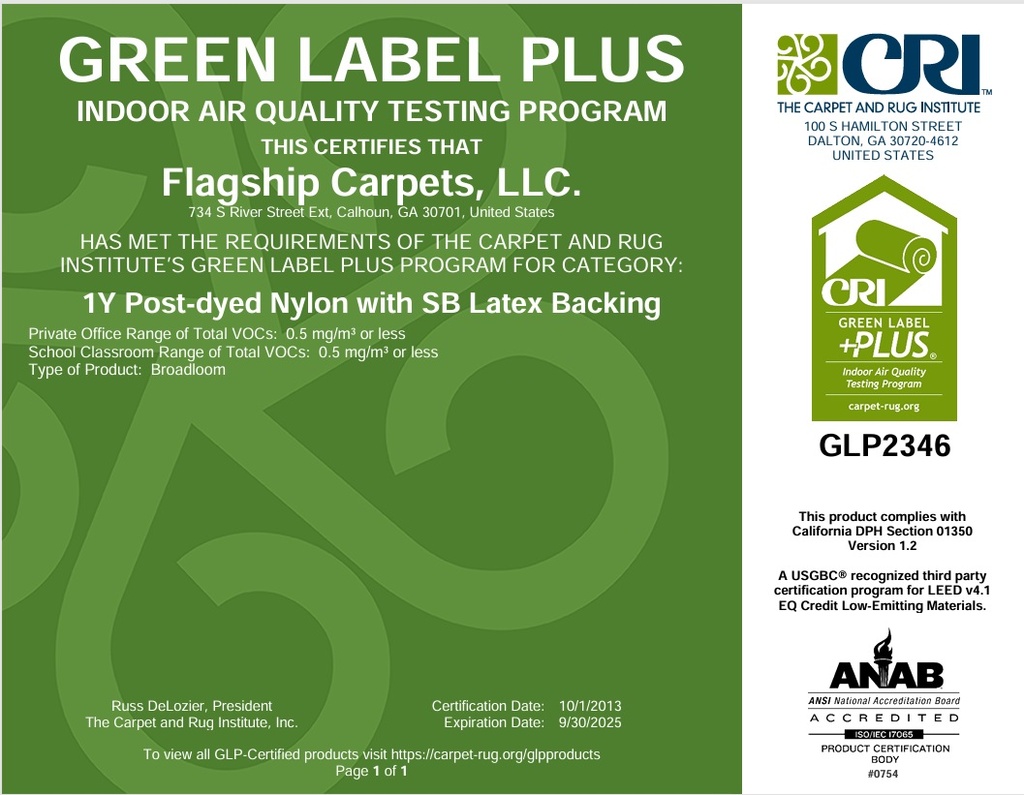 16in x 16in  Jumbo Seating Squares Carpet