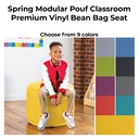 Spring Modular Pouf Classroom Premium Vinyl Bean Bag Seat