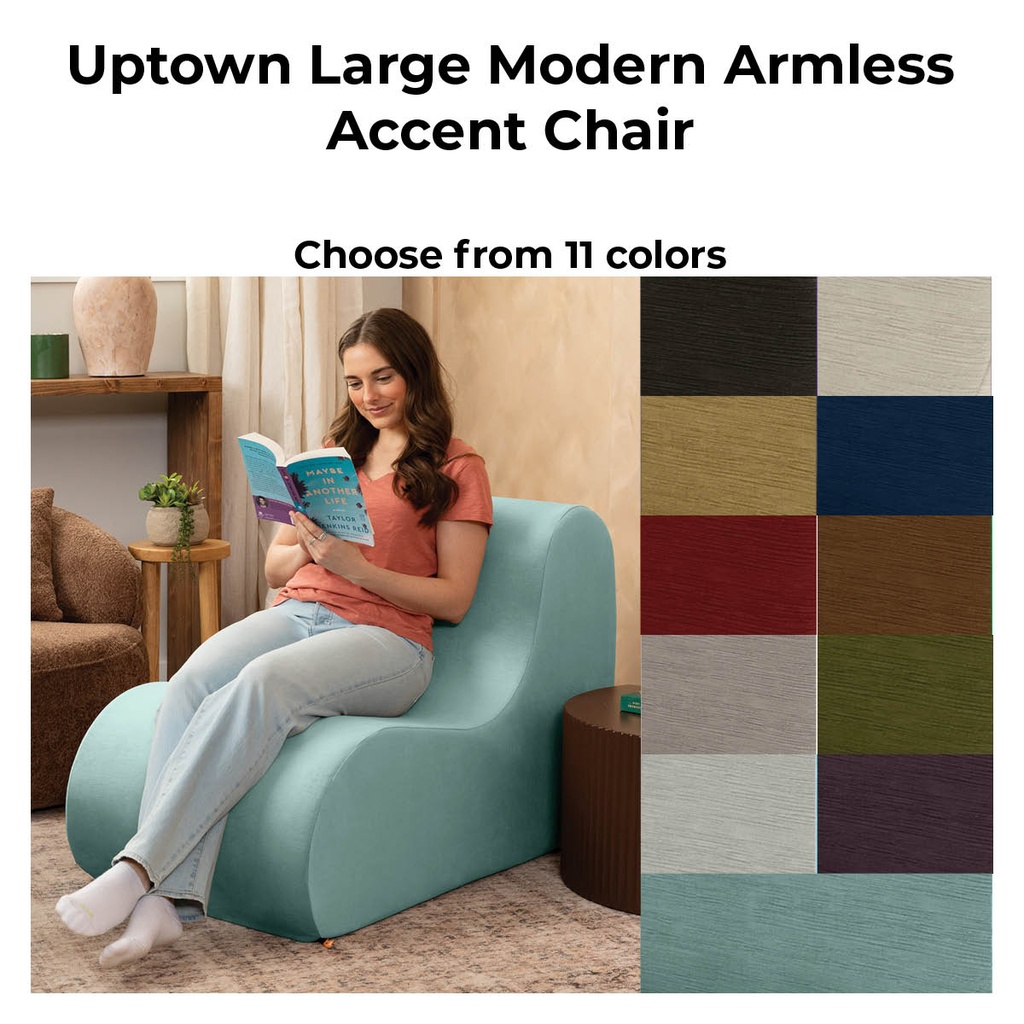 Jaxx Uptown Large Modern Armless Accent Chair