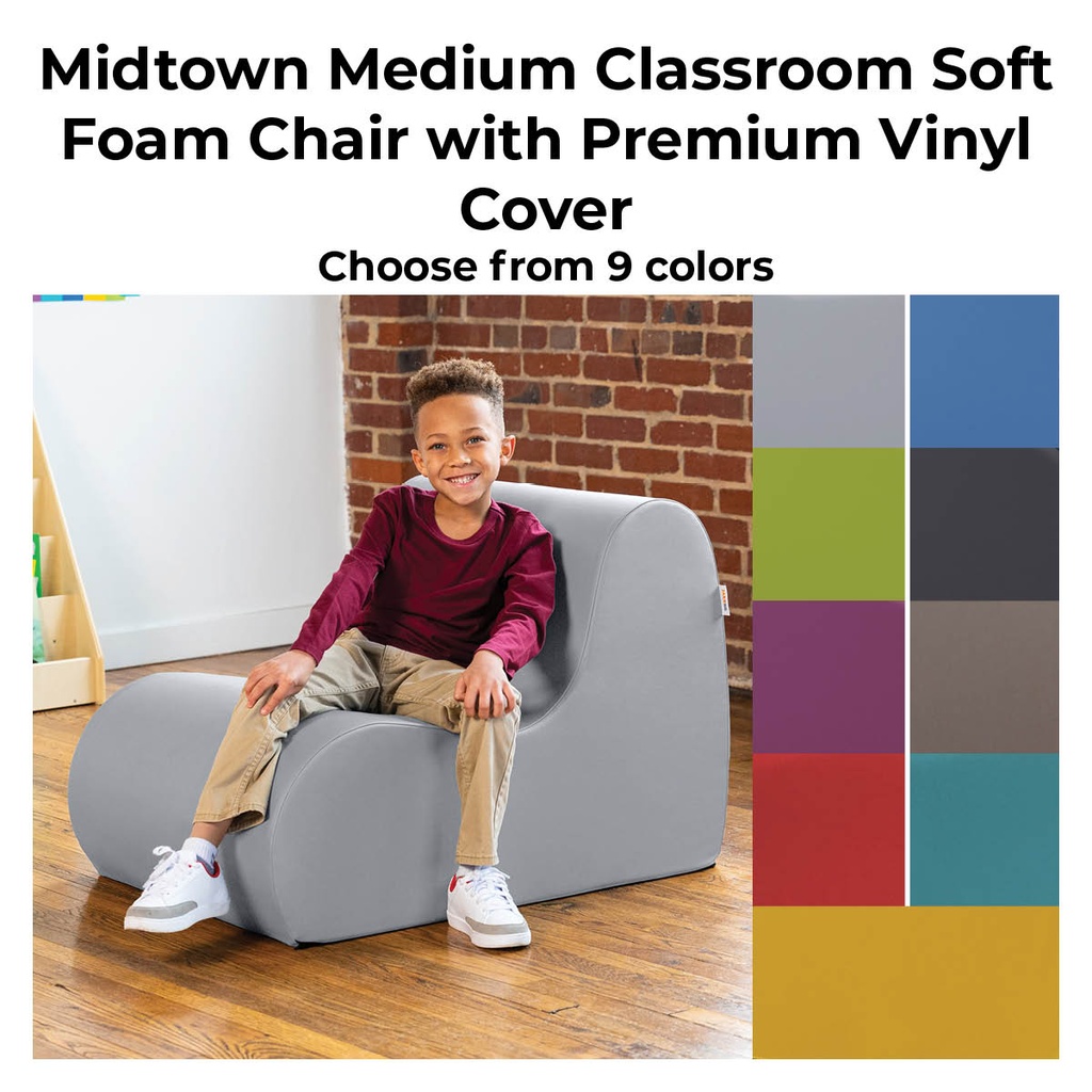 Midtown Medium Classroom Soft Foam Chair with Premium Vinyl Cover 