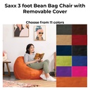 Saxx 3 Foot Bean Bag Chair with Removable Cover