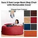 Saxx 5 Foot Large Bean Bag w/ Removable Cover