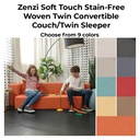 Zenzi Soft Touch Stain-Free Woven Loveseat Twin Convertible Couch/Sleeper
