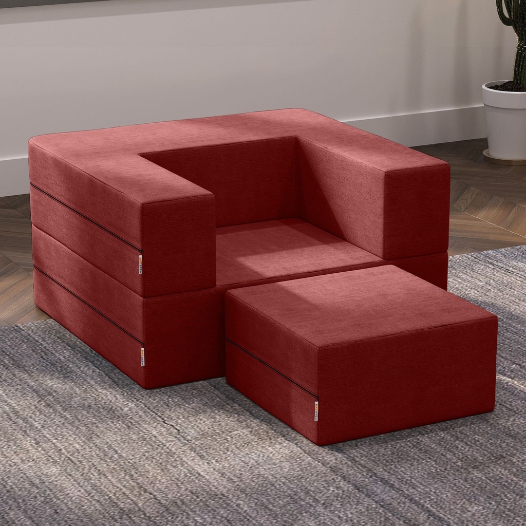 Zipline Convertible Sleeper Futon Chair & Ottoman _image233