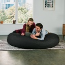 Black 6 Foot Denim Cocoon Giant Bean Bag _image266