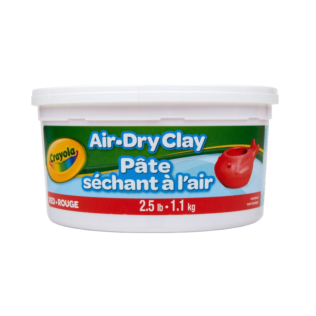 Air Dry Clay, 2.5lb Tub, Red